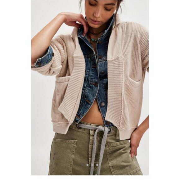NWT-We the Free Worn Thru Surplus Cardi - Champagne Dream - L